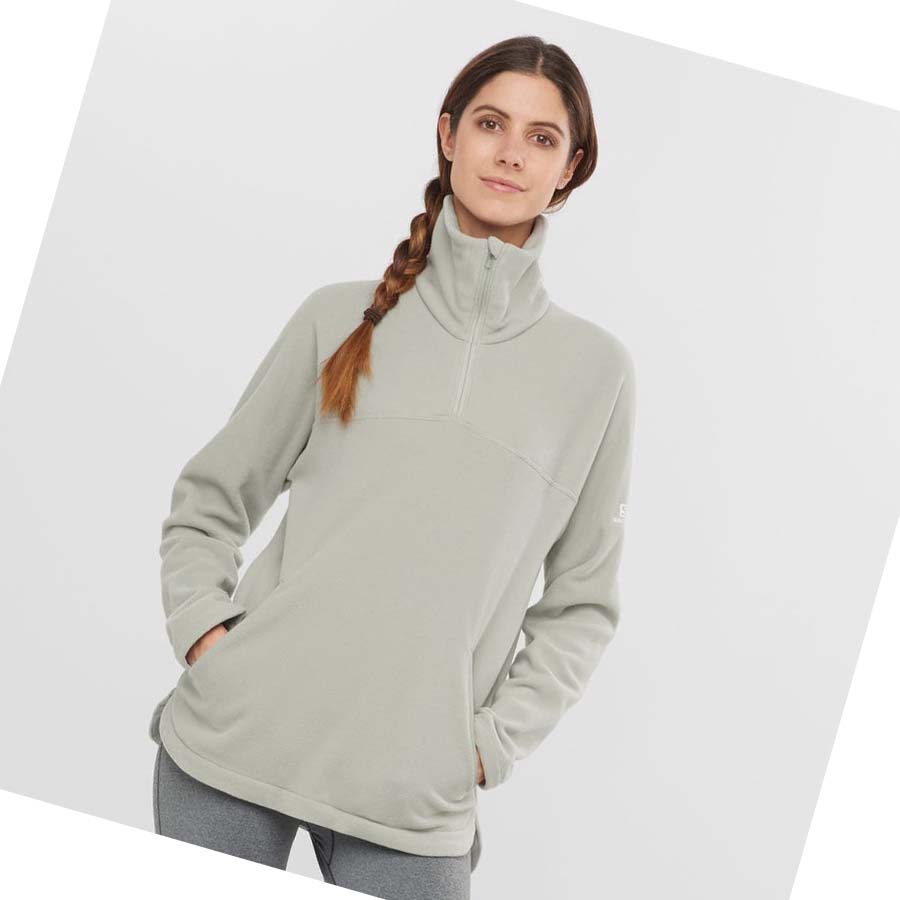 Salomon ESSENTIAL COSY FLEECE Kadın Kapüşonlu Sweatshirt Beyaz | TR 2517LIS